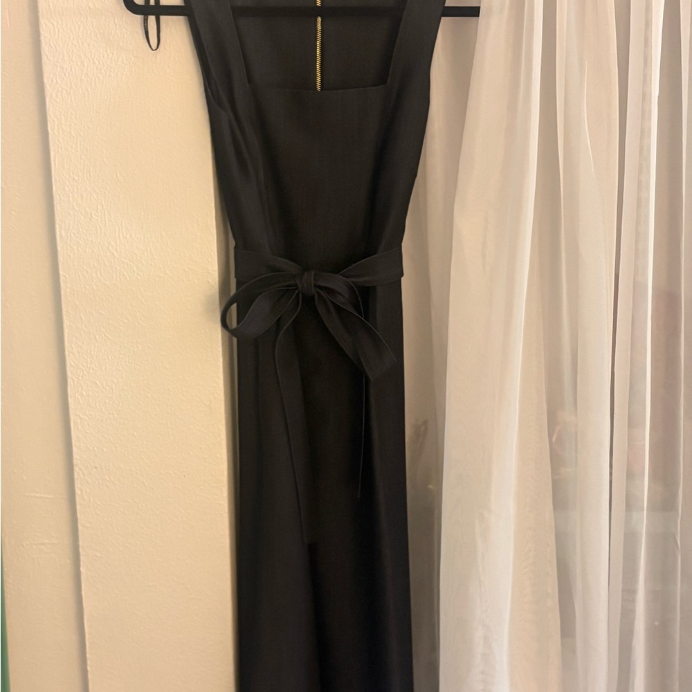 Calvin Klein Black Midi Dress with Bow Detail